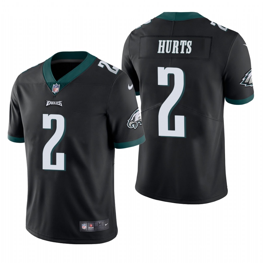 Men Philadelphia Eagles #2 Jalen Hurts Black 2020 NFL Nike Draft Vapor Limited Jersey->philadelphia eagles->NFL Jersey